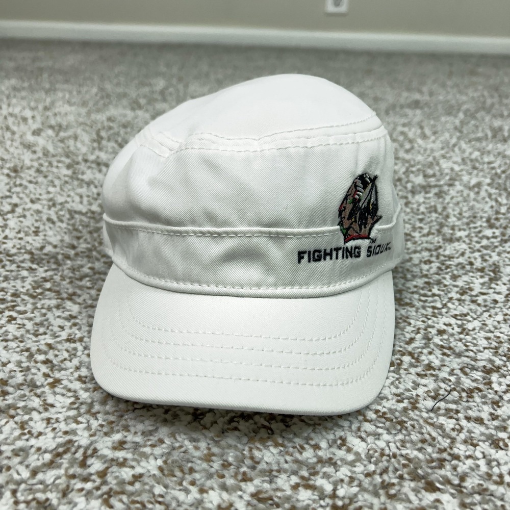 Fighting Sioux Hat Cap Strap Back Womens One Size White Under Armour NCAA Hockey
